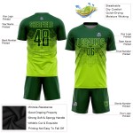 Maillot de football personnalisé vert fluo sublimé Maillot de football personnalisé vert fluo sublimé