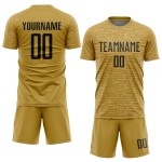 Maillot de football personnalisé à sublimation noir et or Maillot de football personnalisé à sublimation noir et or