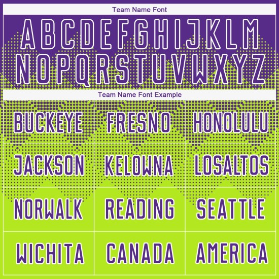 Maillot de football personnalisé vert fluo violet-blanc par sublimation Maillot de football personnalisé vert fluo violet-blanc par sublimation