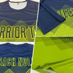 Maillot de football personnalisé vert fluo bleu marine par sublimation Maillot de football personnalisé vert fluo bleu marine par sublimation
