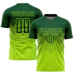 Maillot de football personnalisé vert fluo sublimé Maillot de football personnalisé vert fluo sublimé