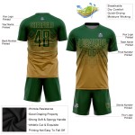 Maillot de football personnalisé à sublimation vert et or Maillot de football personnalisé à sublimation vert et or