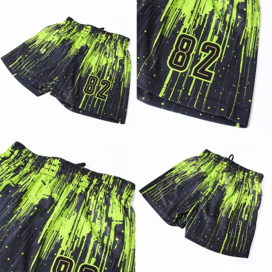 Maillot de football personnalisé vert fluo noir par sublimation Maillot de football personnalisé vert fluo noir par sublimation