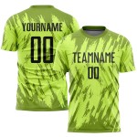 Maillot de football personnalisé vert fluo noir et olive par sublimation Maillot de football personnalisé vert fluo noir et olive par sublimation